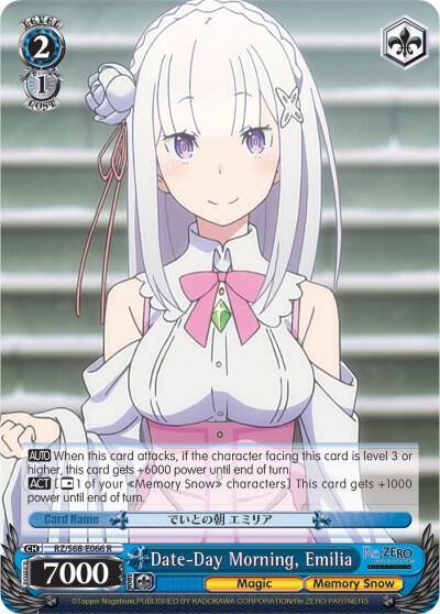Date Day Morning Emilia RZ/S68-E066 R Re:ZERO Memory Snow Card