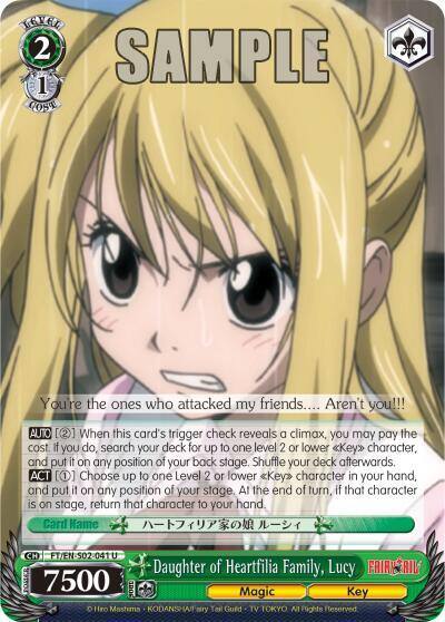 Daughter of Heartfilia Family Lucy FT/EN-S02-041 U Fairy Tail ver.E Card