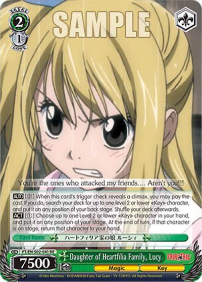 Daughter of Heartfilia Family Lucy FT/EN-S02-041 U RE Fairy Tail Chronicle Set Card