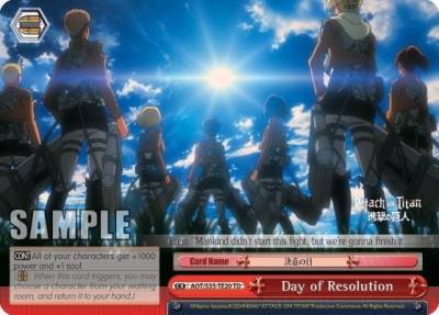 Day of Resolution AOT/S35-TE20 TD Attack on Titan Card