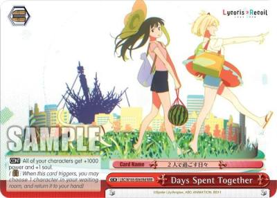 Days Spent Together d RRR LRC/W105-E063Rd RRR Lycoris Recoil Card