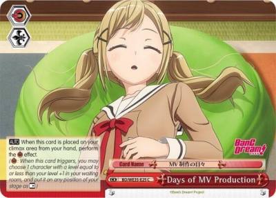 Days of MV Production Parallel Foil BD/WE35-E25 C Poppin’Party x Roselia Card