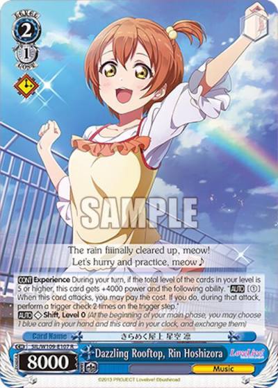 Dazzling Rooftop Rin Hoshizora SIL/W109-E107 R Love Live! School idol festival 2 MIRACLE LIVE! Card
