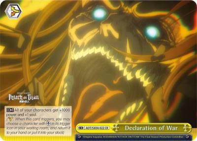 Declaration of War AOT/SX04-022 CR Attack On Titan: Final Season Card