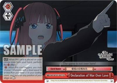 Declaration of War Over Love 5HY/W101-E077 CC The Quintessential Quintuplets Movie Card