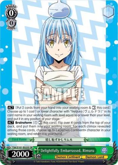 Delightfully Embarrassed Rimuru SR TSK/S101-E025S SR That Time I Got Reincarnated as a Slime Vol.3 Card