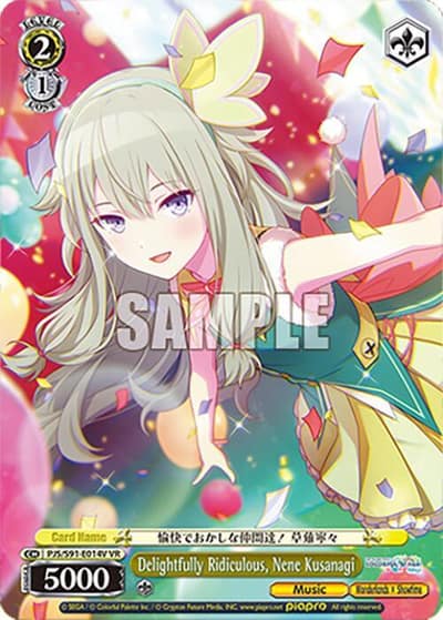 Delightfully Ridiculous, Nene Kusanagi (VR) PJS/S91-E014V VR HATSUNE MIKU: COLORFUL STAGE! Weiss Schwarz card