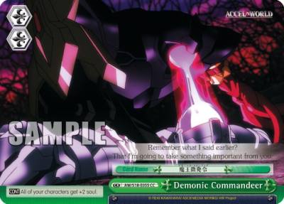 Demonic Commandeer AW/S18-E055 CC Accel World Card
