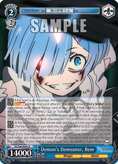 Demons Demeanor Rem RZ/S46-E067 R Re:ZERO Card