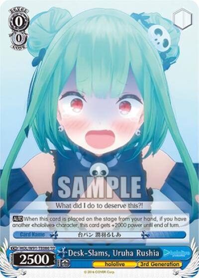 Desk Slams Uruha Rushia HOL/W91-TE086 TD hololive production Card