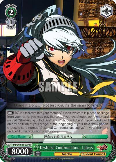 Destined Confrontation Labrys P4/EN-S01-027 R Persona 4 ver.E Card
