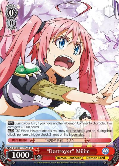 Destroyer Milim SR TSK/S82-E034S SR That Time I Got Reincarnated as a Slime Vol.2 Card