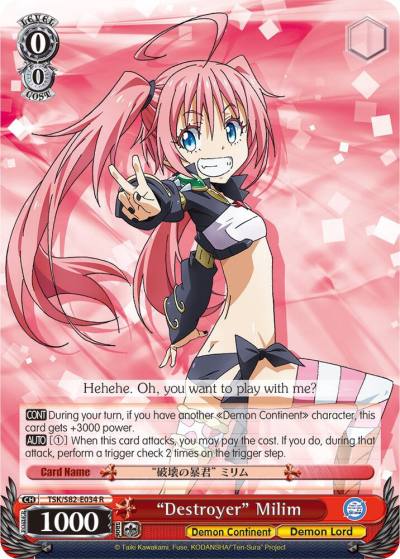 Destroyer Milim TSK/S82-E034 R That Time I Got Reincarnated as a Slime Vol.2 Card