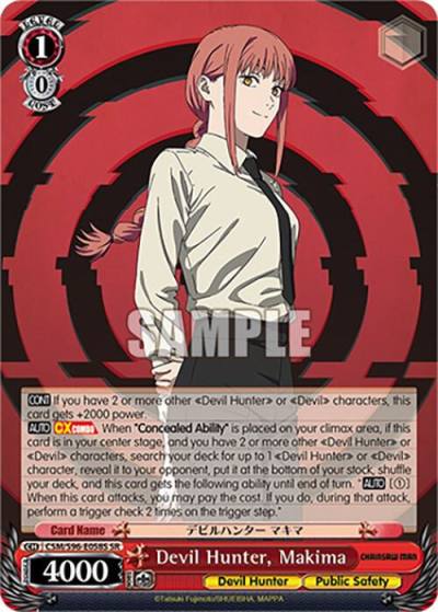 Devil Hunter Makima SR CSM/S96-E058S SR Chainsaw Man Card