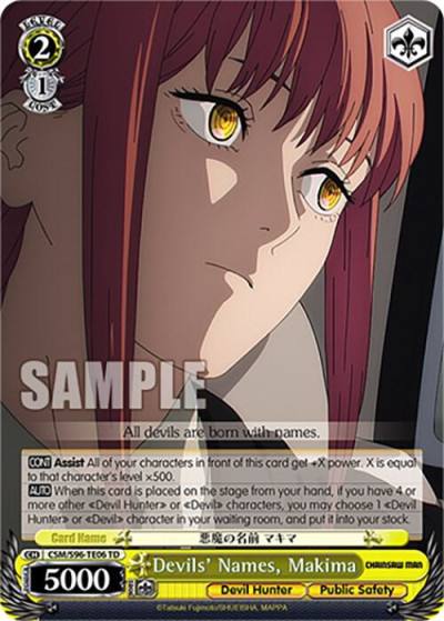 Devils Names Makima CSM/S96-TE06 TD Chainsaw Man Card