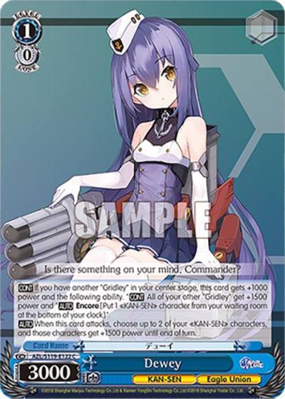 Dewey AZL/S119-E122 C Azur Lane Vol. 2 Card