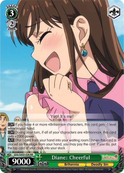 Diane Cheerful SDS/SX03-026 RR The Seven Deadly Sins Card