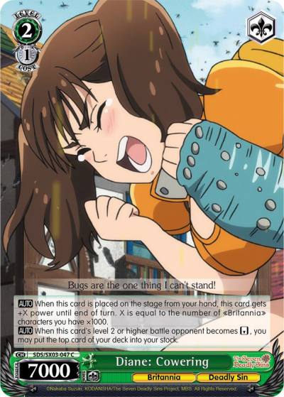 Diane Cowering SDS/SX03-047 C The Seven Deadly Sins Card