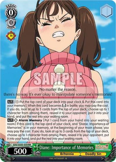 Diane Importance of Memories SDS/SX05-030 RR The Seven Deadly Sins: Revival of The Commandments Card