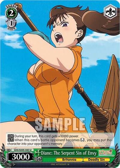 Diane The Serpent Sin of Envy SDS/SX05-043 U The Seven Deadly Sins: Revival of The Commandments Card