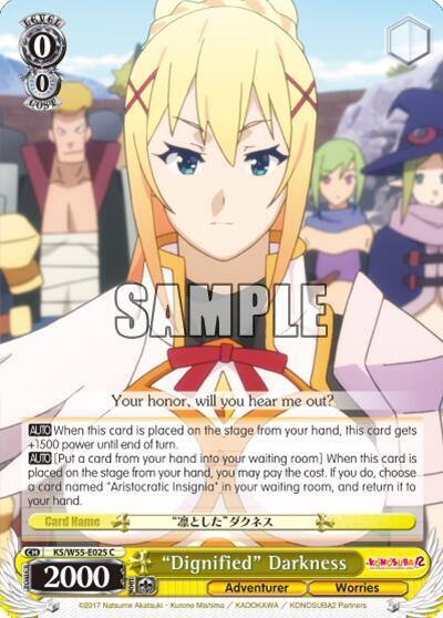 Dignified Darkness KS/W55-E025 C KonoSuba 2 Card