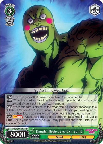 Dimple High Level Evil Spirit MOB/SX02-027 R Mob Psycho 100 Card