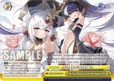 Do You Think You Can Win Against Me AZL/S119-E034 CR Azur Lane Vol. 2 Card