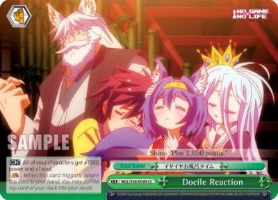Docile Reaction NGL/S58-E049 CC No Game No Life Card