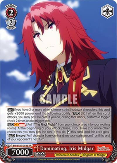 Dominating Iris Midgar SR EIS/SX07-053S The Eminence in Shadow Card