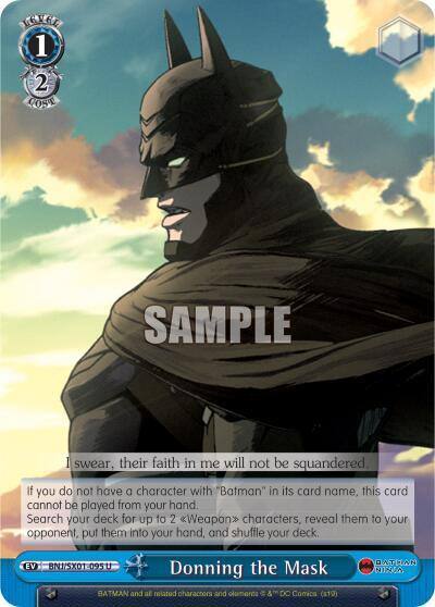 Donning the Mask BNJ/SX01-095 U Batman Ninja Card