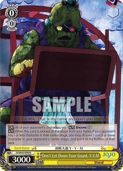 Dont Let Down Your Guard YYM JJ/SE42-E09 N JoJo's Bizarre Adventure: Stone Ocean Premium Booster Card