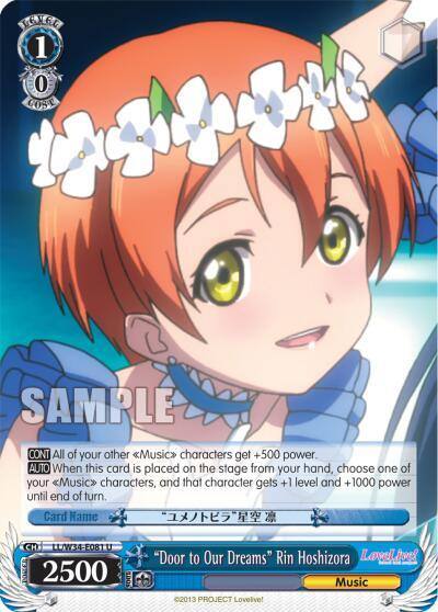 Door to Our Dreams Rin Hoshizora LL/W34-E081 U Love Live! Vol. 2 Card