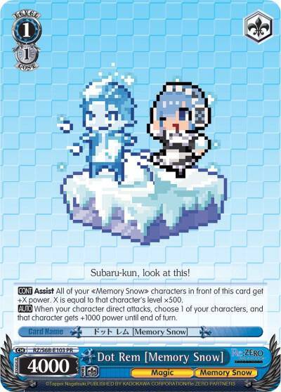 Dot Rem Memory Snow RZ/S68-E103 PR Re:ZERO Memory Snow Card