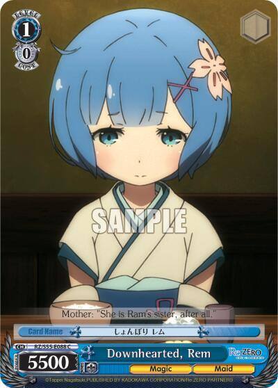Downhearted Rem RZ/S55-E088 C Re:ZERO Vol.2 Card
