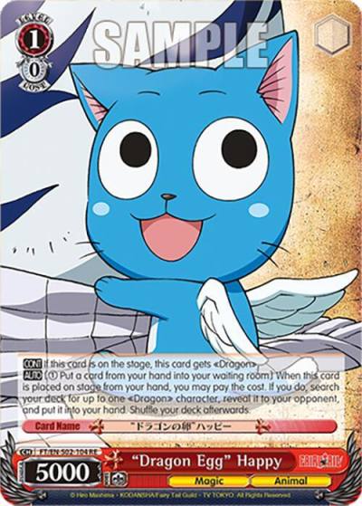 Dragon Egg Happy FT/EN-S02-104 R RE Fairy Tail Chronicle Set Card