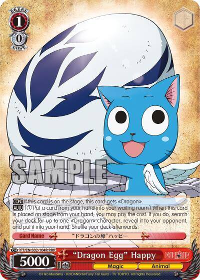 Dragon Egg Happy RRR FT/EN-S02-104R RRR Fairy Tail ver.E Card