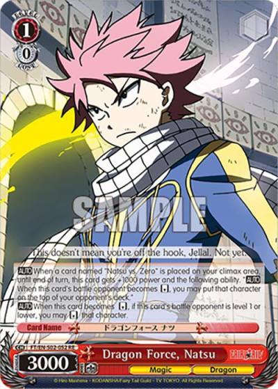 Dragon Force Natsu FT/EN-S02-052 RR RE Fairy Tail Chronicle Set Card