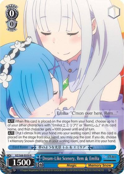 Dream Like Scenery Rem and Emilia RZ/S68-E059 R Re:ZERO Memory Snow Card