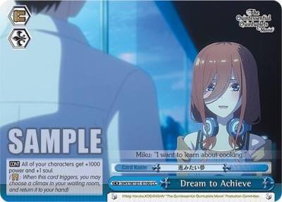 Dream to Achieve 5HY/W101-E100 CC The Quintessential Quintuplets Movie Card