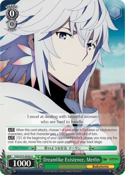 Dreamlike Existence Merlin FGO/S75-E036 U Fate/Grand Order Absolute Demonic Front: Babylonia Card