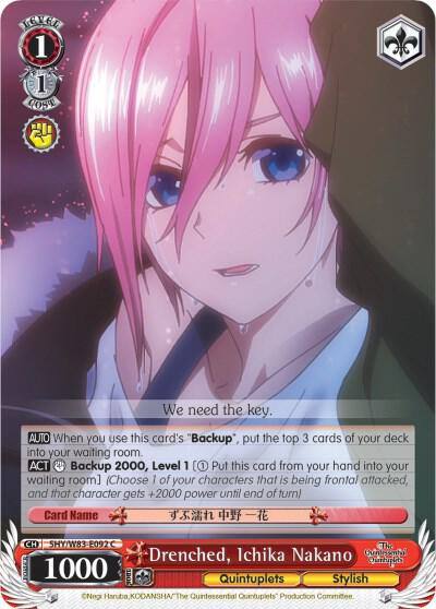 Drenched Ichika Nakano 5HY/W83-E092 C The Quintessential Quintuplets Card