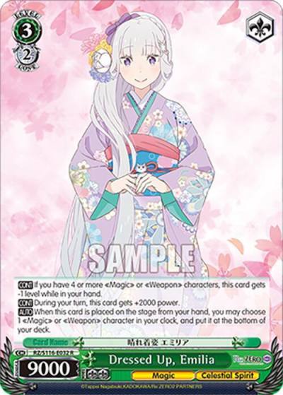 Dressed Up Emilia RZ/S116-E032 Re:ZERO -Starting Life in Another World- Vol.3 Card