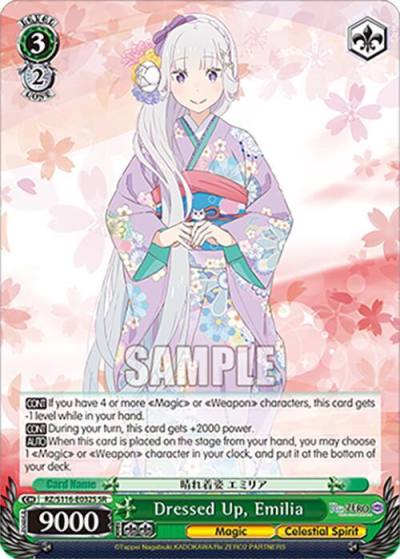 Dressed Up Emilia SR RZ/S116-E032S Re:ZERO -Starting Life in Another World- Vol.3 Card