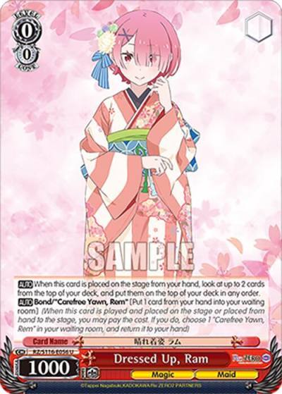 Dressed Up Ram RZ/S116-E056 Re:ZERO -Starting Life in Another World- Vol.3 Card