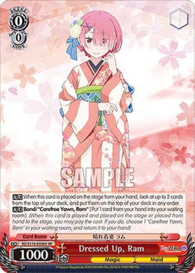 Dressed Up Ram SR RZ/S116-E056S Re:ZERO -Starting Life in Another World- Vol.3 Card