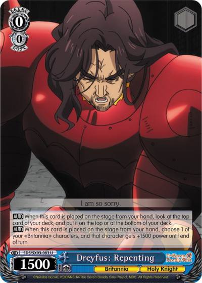 Dreyfus Repenting SDS/SX03-083 U The Seven Deadly Sins Card