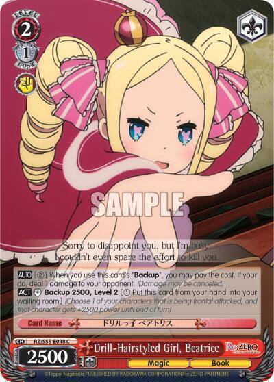 Drill Hairstyled Girl Beatrice RZ/S55-E048 C Re:ZERO Vol.2 Card