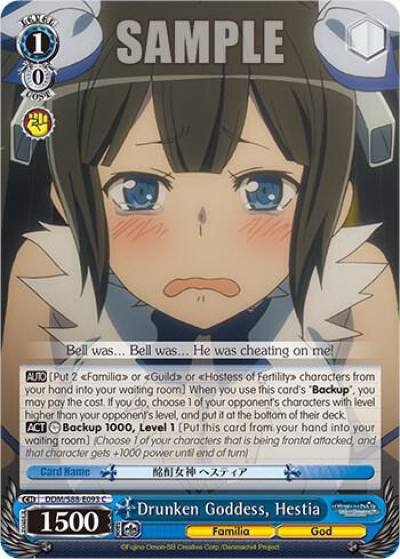 Drunken Goddess Hestia DDM/S88-E093 C Is it Wrong to Try to Pick Up Girls in a Dungeon? Card