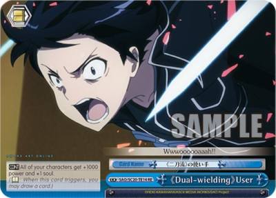Dual wielding User TD SAO/S20-TE14 RE Sword Art Online Chronicle Set Card