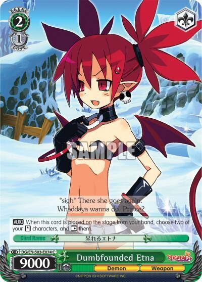Dumbfounded Etna DG/EN-S03-E074 C Disgaea Card